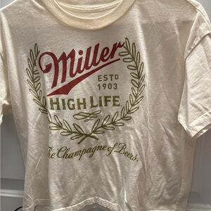 Miller High Life Cream Crop Top